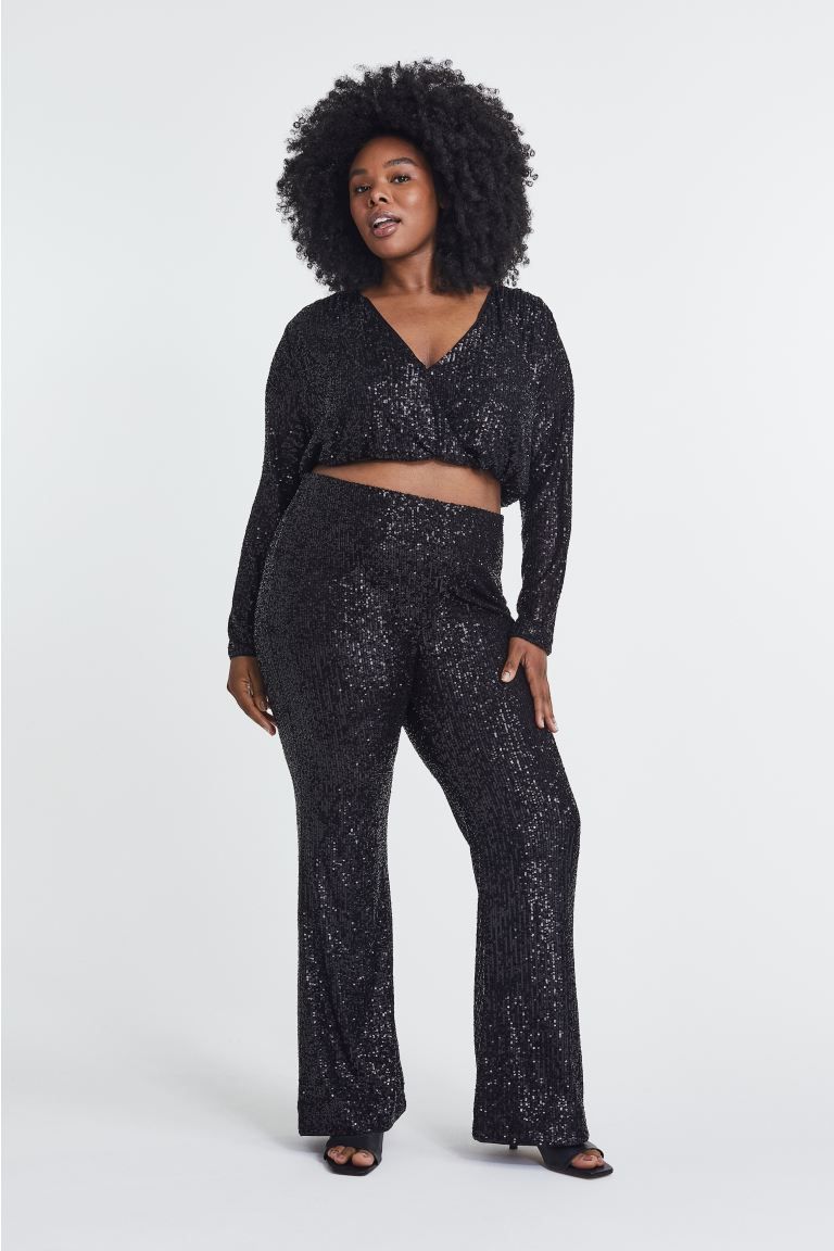 Sequined Wrapover Blouse | H&M (US + CA)