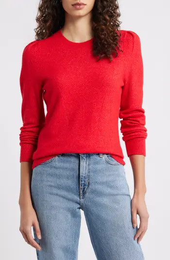Pointelle Detail Crewneck Sweater | Nordstrom