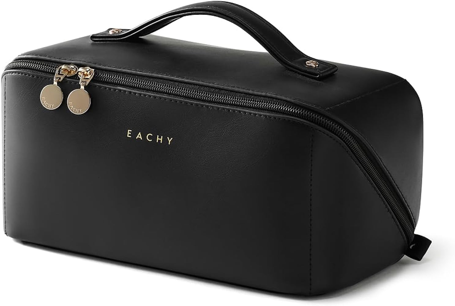 EACHY Travel Makeup Bag,Large Capacity Cosmetic Bags for Women,Waterproof Portable Pouch Open Fla... | Amazon (US)