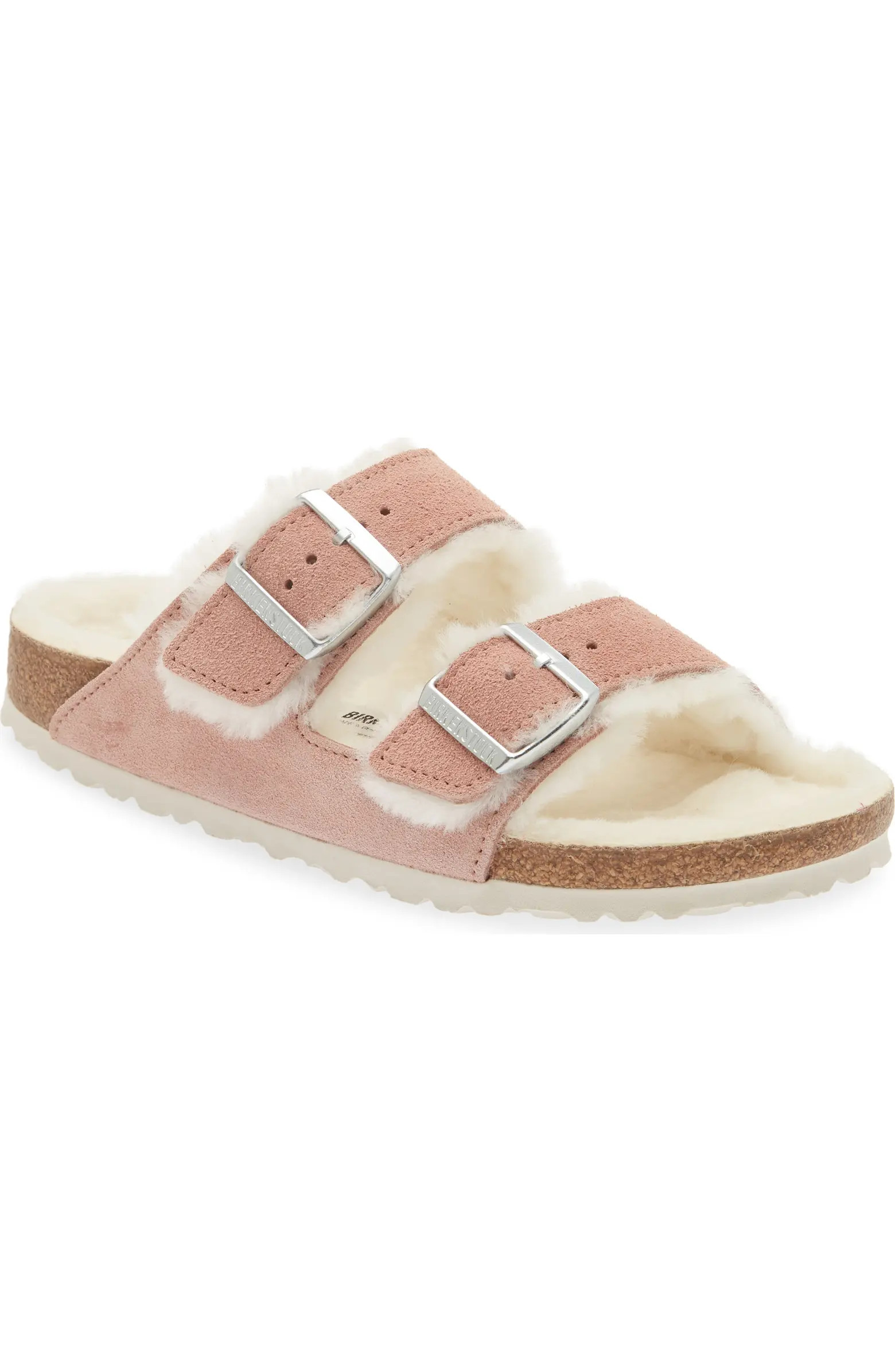 Birkenstock Arizona Genuine Shearling Lined Slide Sandal (Women) | Nordstrom | Nordstrom