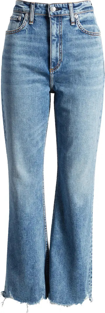 Casey Raw Hem High Waist Ankle Flare Jeans | Nordstrom