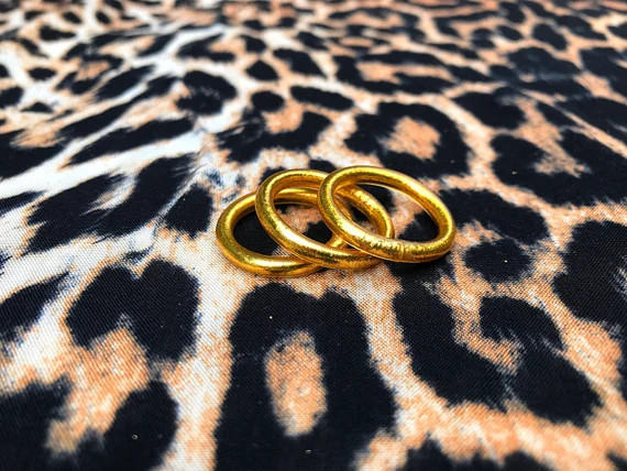 GOLD LEAF RINGS Lucky Temple Jewelry Stackable Layering Thai | Etsy | Etsy (US)