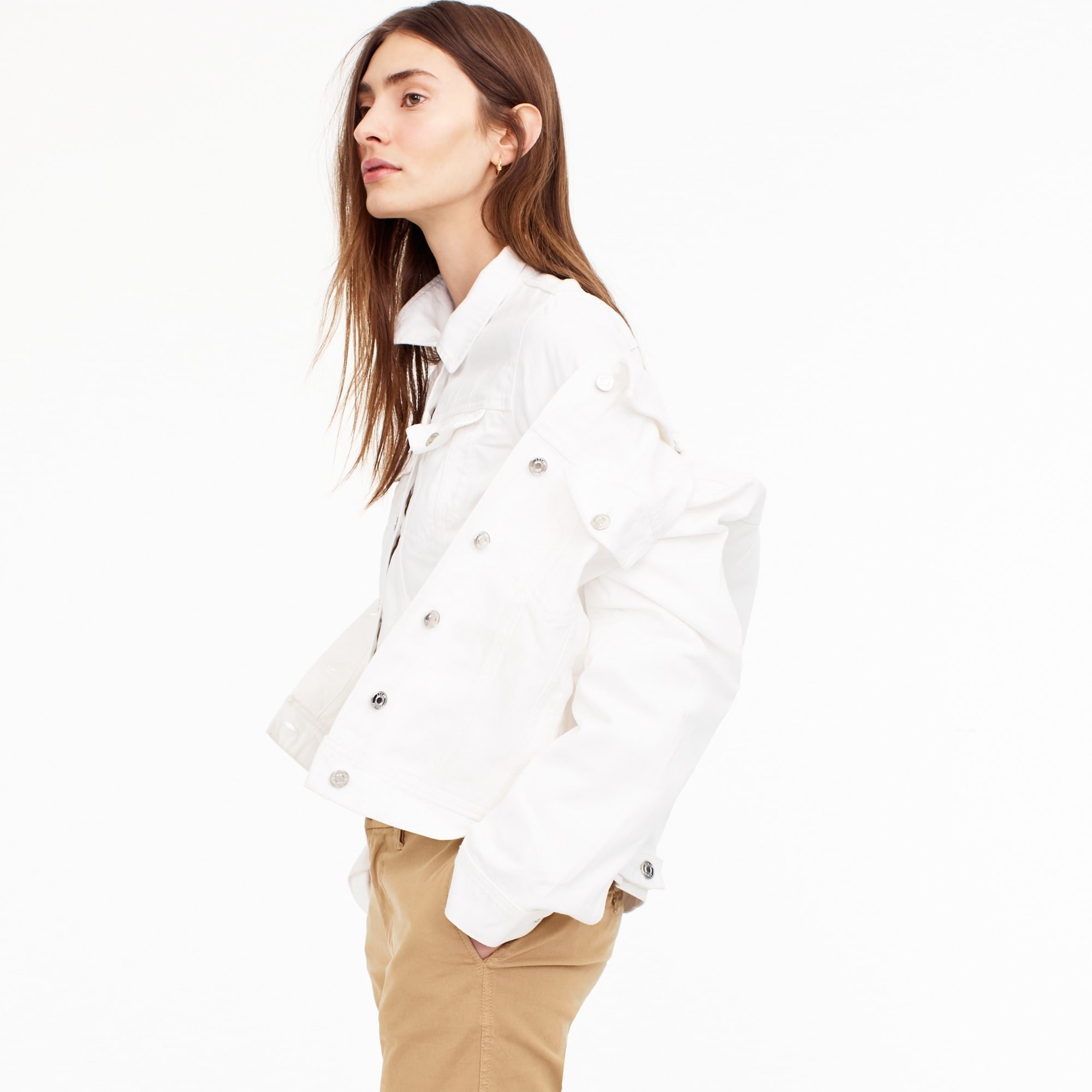 Denim jacket in white | J. Crew US