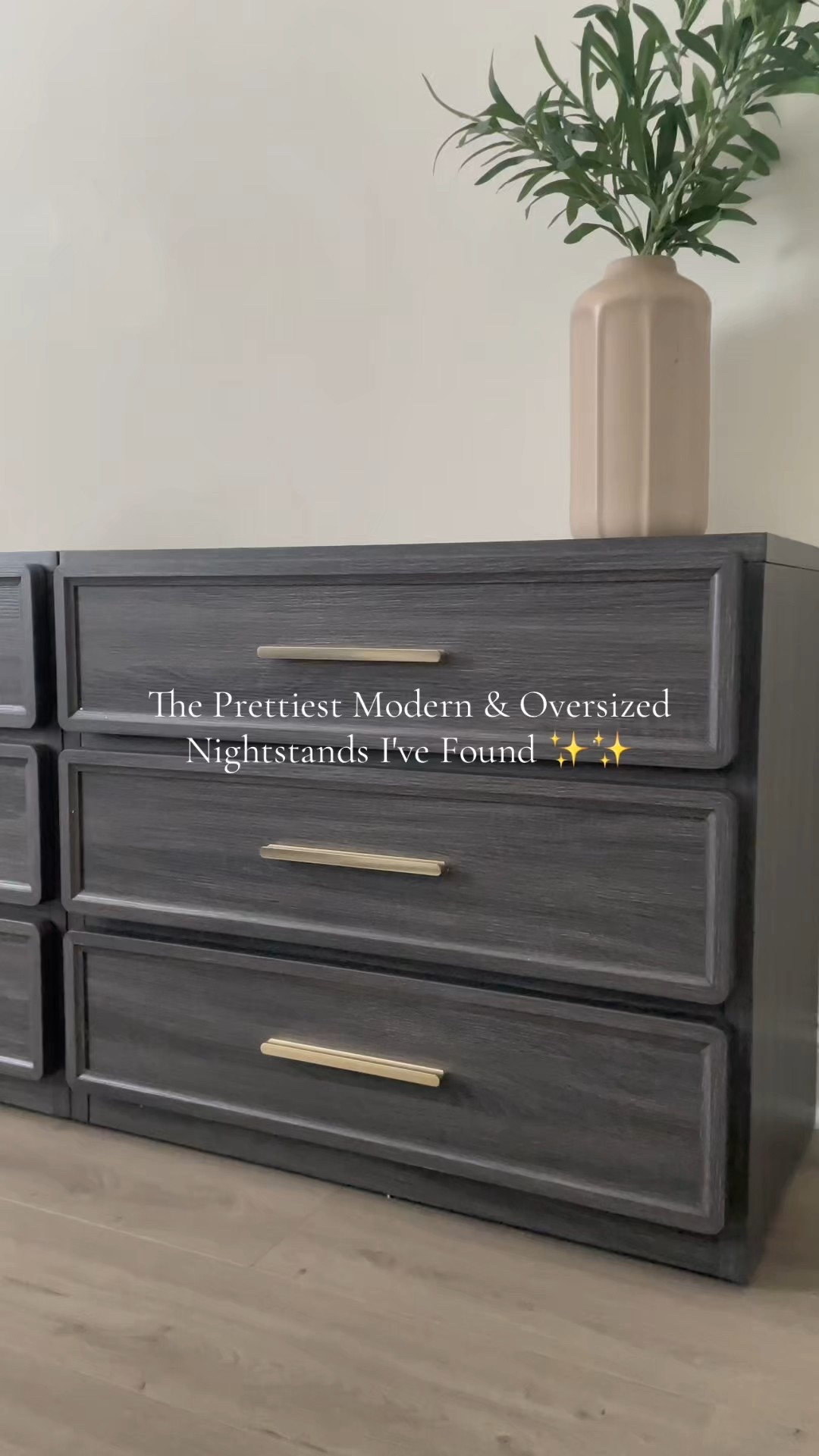 These oversized nightstands are giving major restoration hardware vibes without the price tag. They are large with 3 drawers perfect for holding all the bedside items and removing clutter  

#LTKHome #LTKSaleAlert #LTKGiftGuide