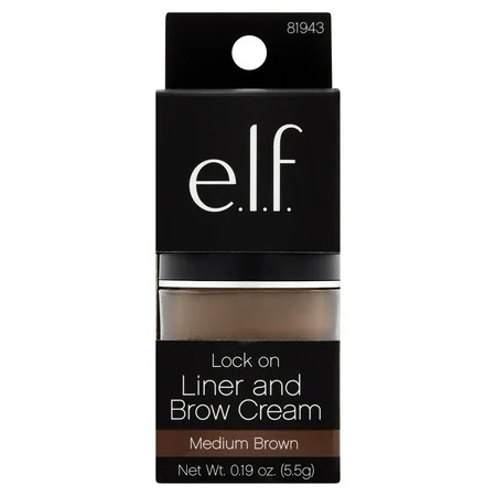e.l.f. Lock on Liner and Brow Cream Medium Brown 0.19 oz | Walmart (US)