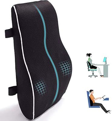 Lumbar Support Pillow for Office Chair Car Memory Foam Back Cushion for Back Pain Relief Improve ... | Amazon (US)