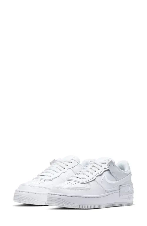 Nike Air Force 1 Shadow Sneaker in White/White/White at Nordstrom, Size 6 | Nordstrom