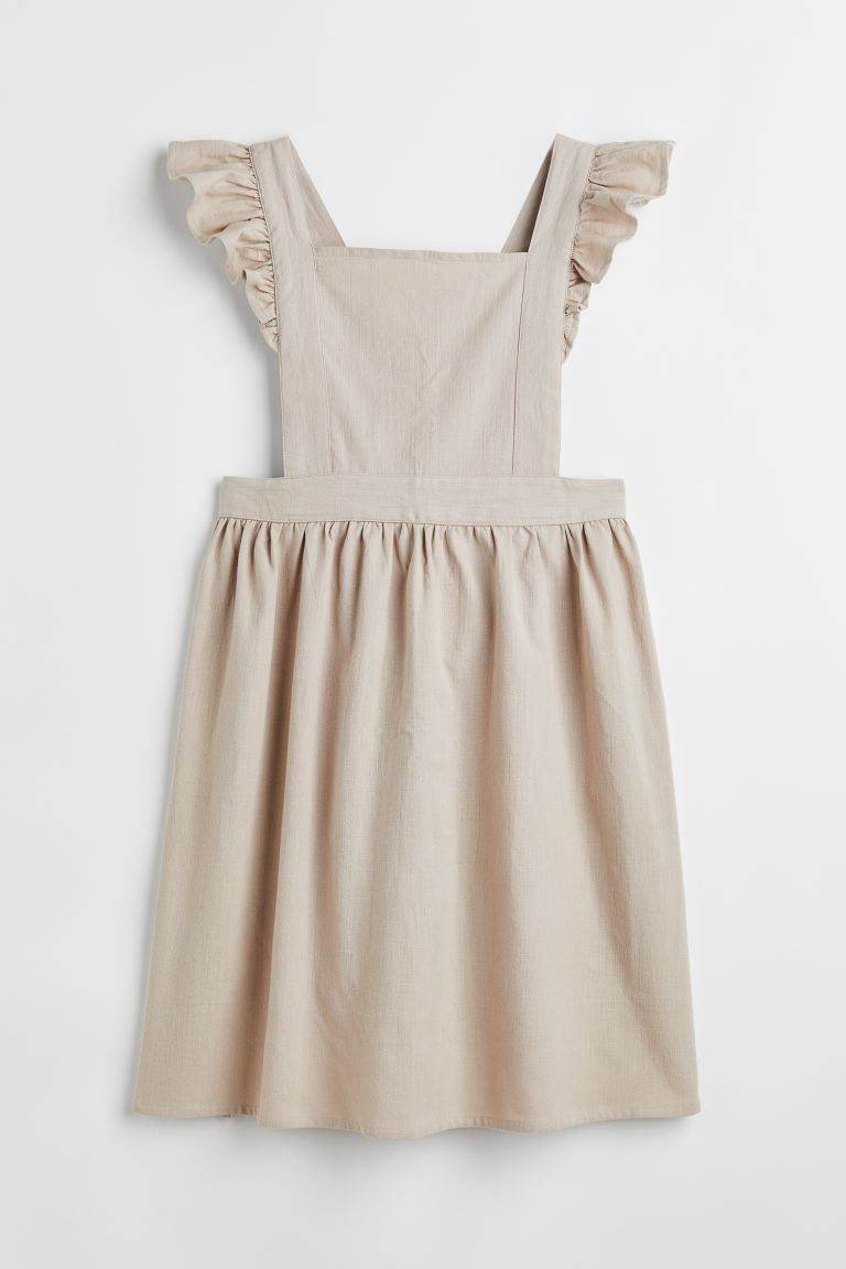 Ruffle-trimmed Apron - Light taupe - Home All | H&M US | H&M (US + CA)