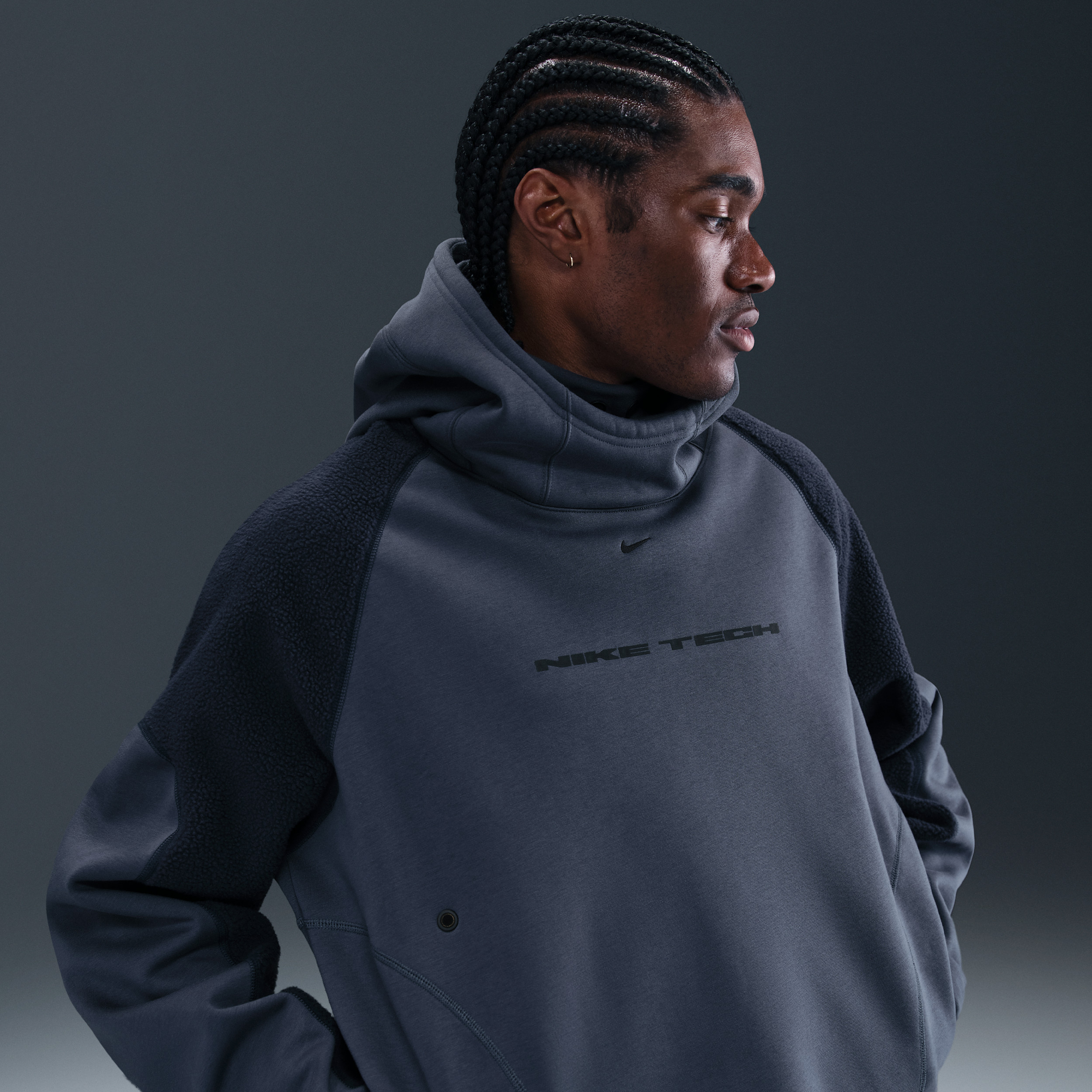 Nike Men's Tech Boreas Oversized Hoodie in Blue | IB3363-437 | Nike (US)