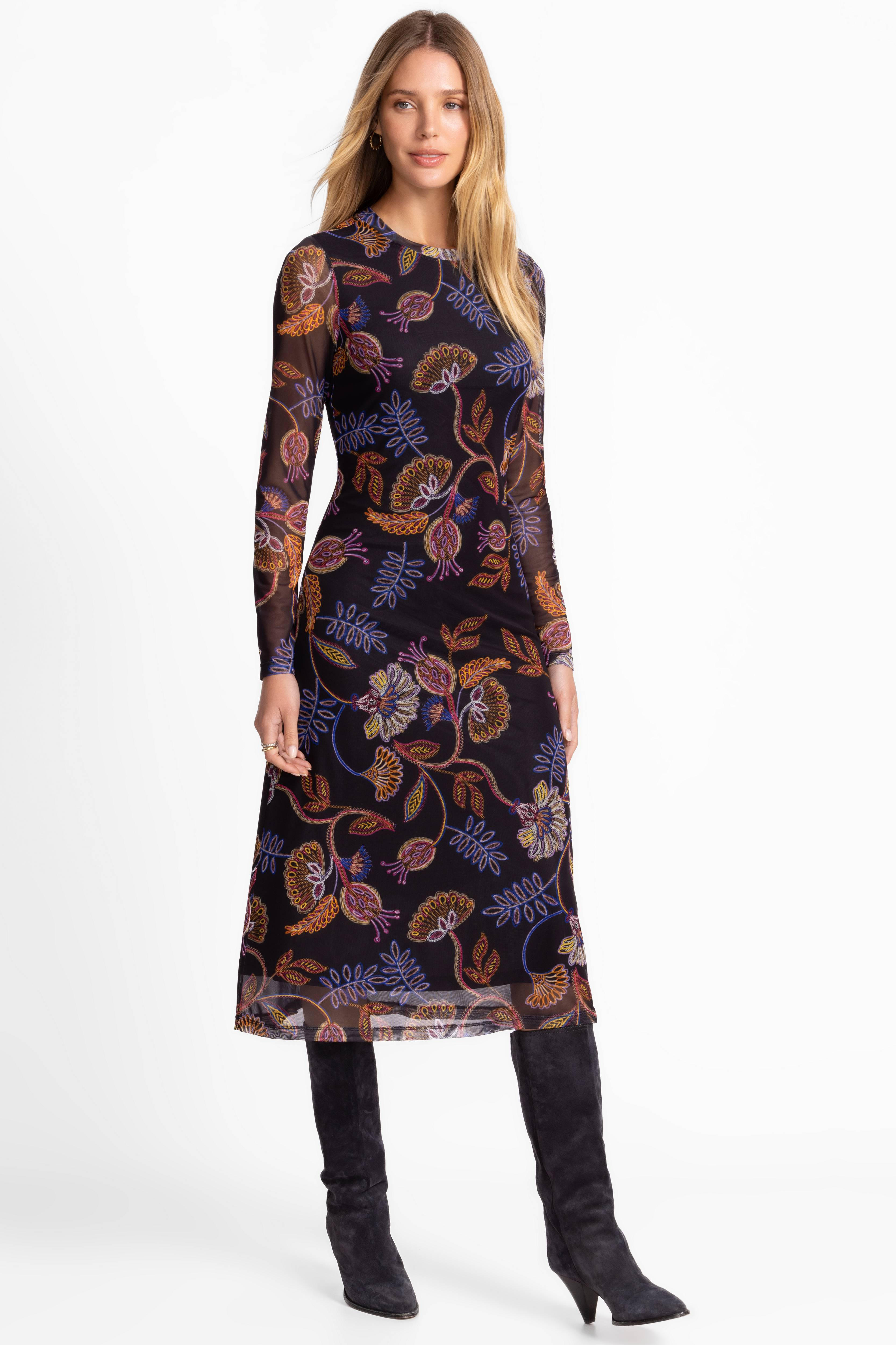 SHELLY ASYMMETRIC MESH DRESS
                                
                                   ... | Johnny Was