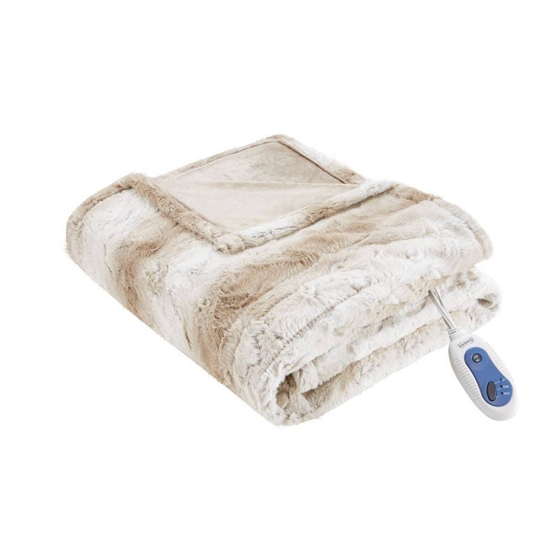 50"x70" Marselle Oversized Faux Fur Electric Throw Blanket - Beautyrest | Target
