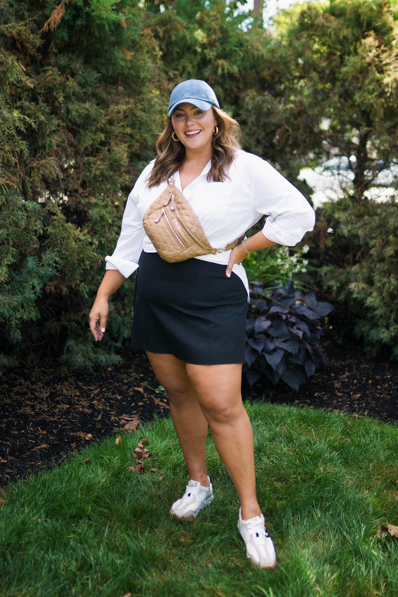 Skort style, transitional style summer to fall. Wearing size XL in button down & 1X in skort. Use CARALYN15 on your first order at Spanx. 

#LTKActive #LTKStyleTip #LTKMidsize