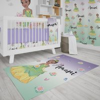 Personalized Princess Nursery Rug Custom Baby Girl Room Decor | Etsy (US)