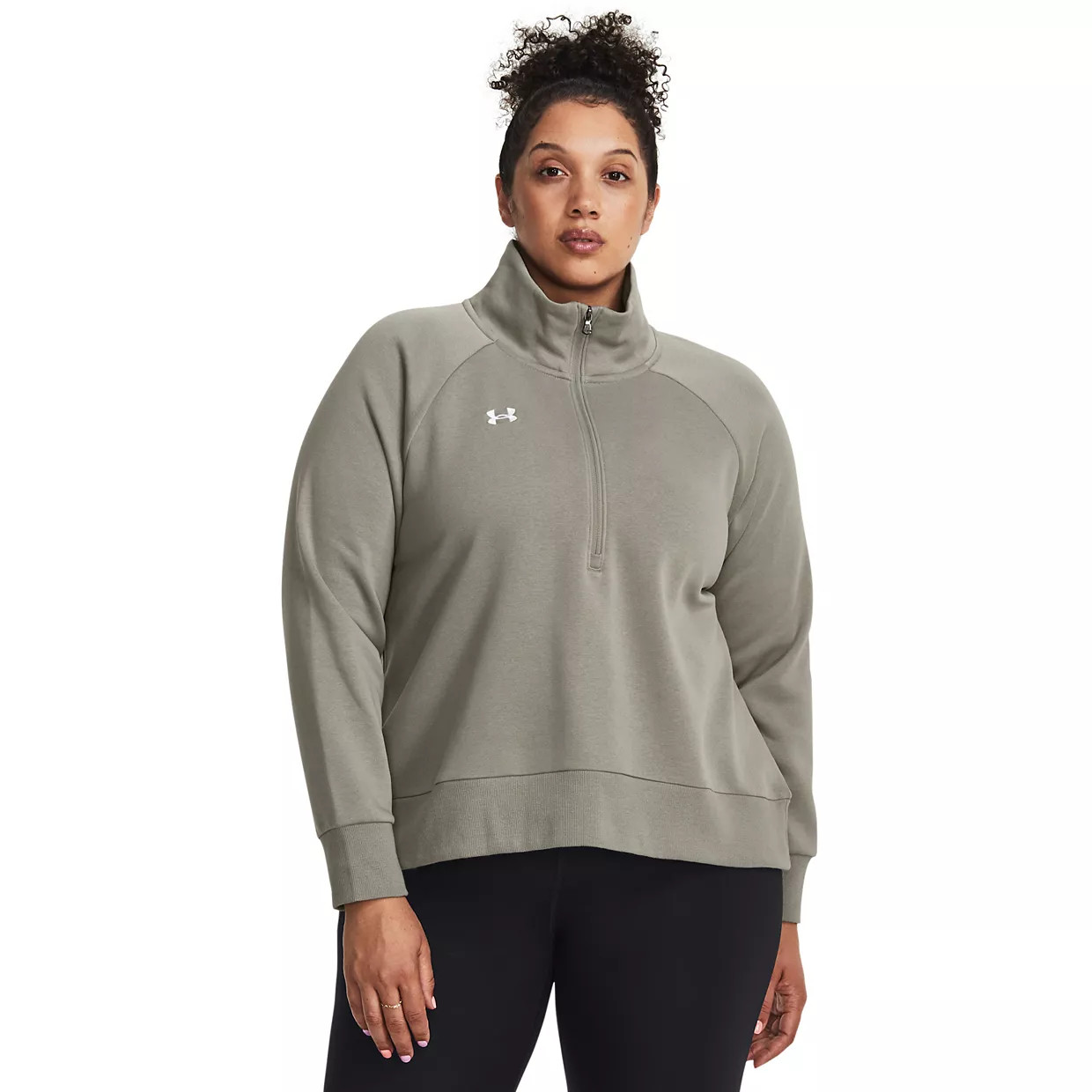 Plus Size Under Armour Rival Fleece ½ Zip Top | Kohl's