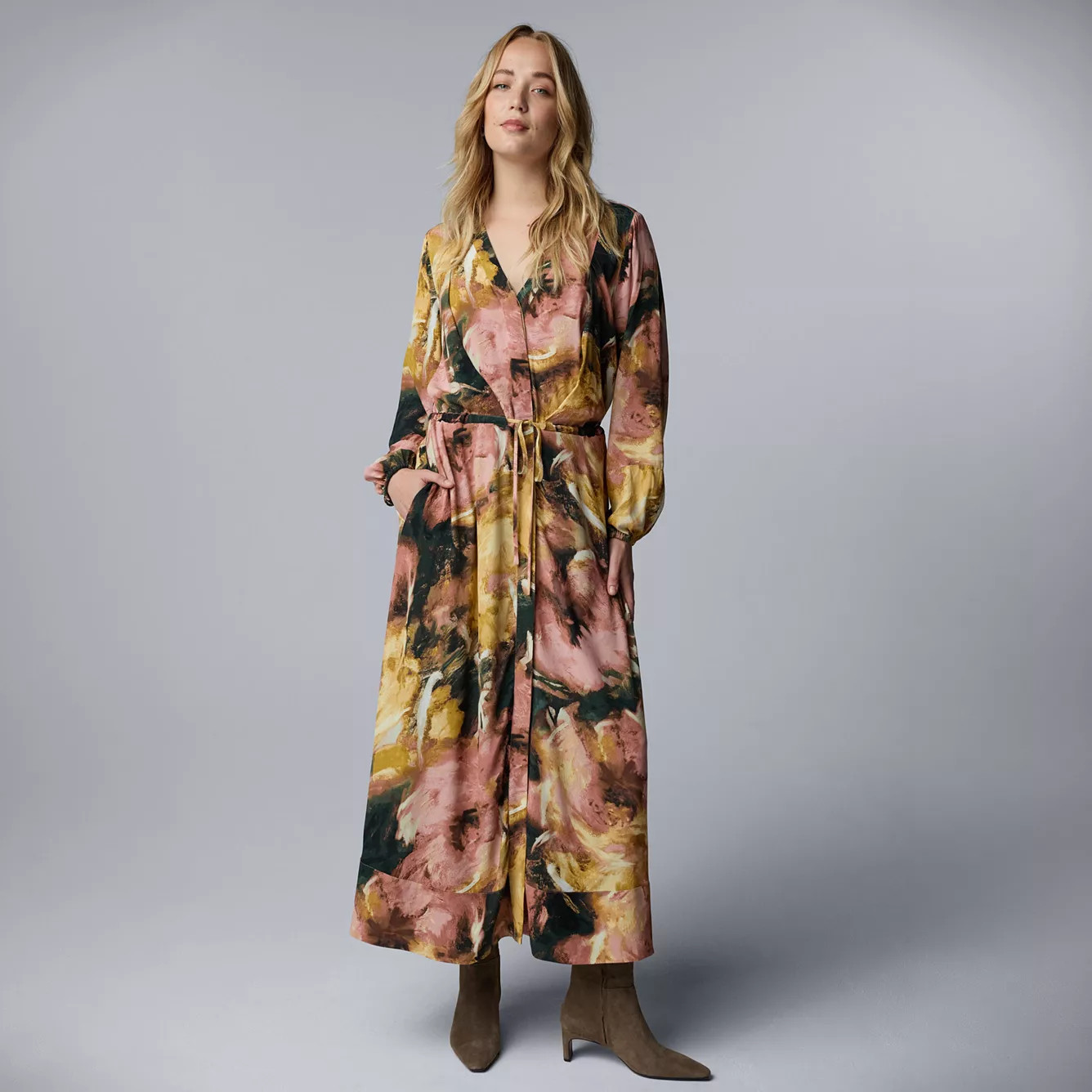 Women's Simply Vera Vera Wang Kimono Maxi Dress | Kohl's