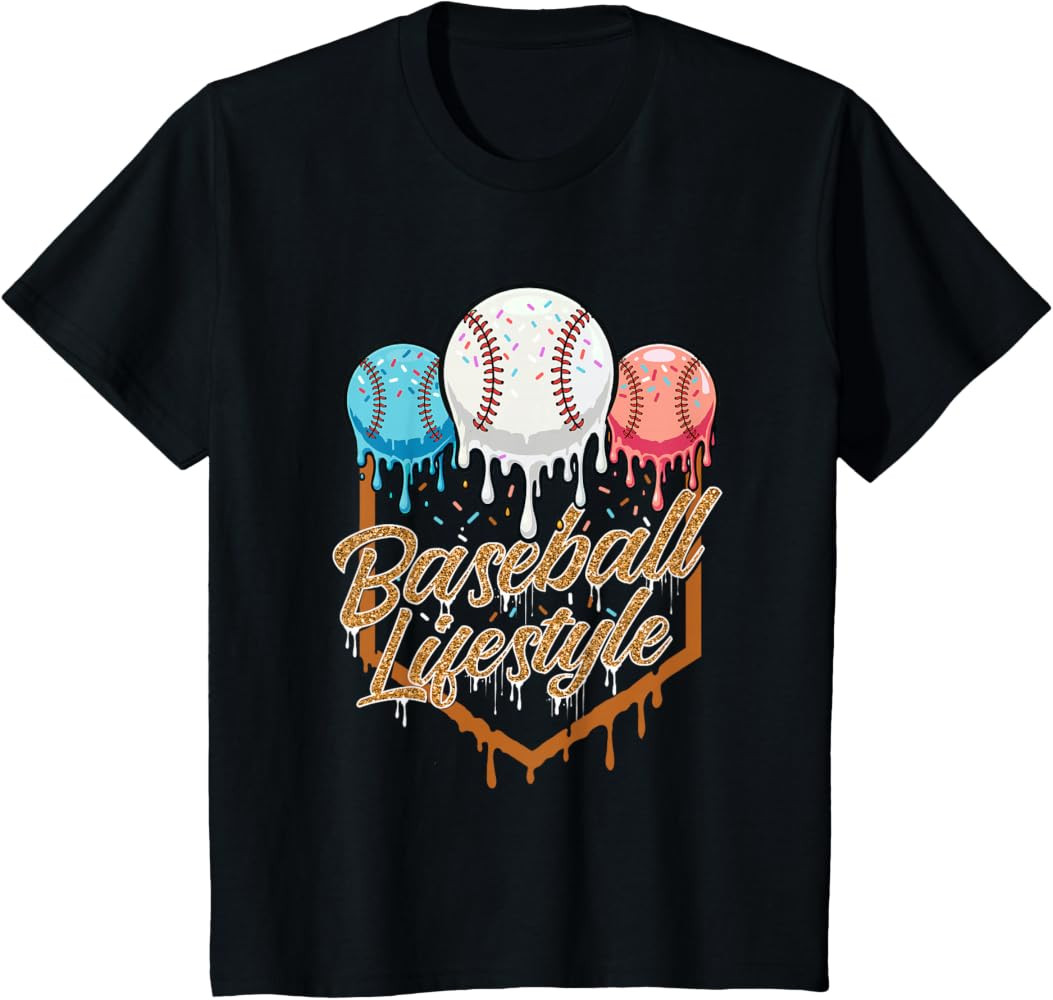 Baseball Lifestyle - Baseball Lover Player Baseballer T-Shirt | Amazon (US)