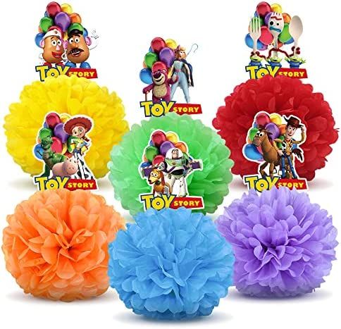 6 Toy Party Centerpieces Honeycomb Decorations Birthday Party Supplies for Kids | Amazon (US)