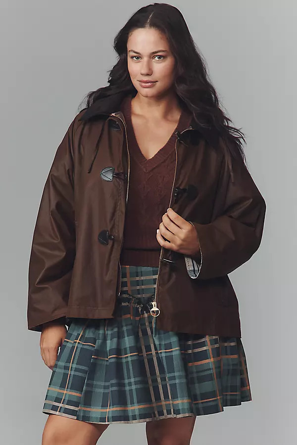 Myra Waxed Cotton Duffle Coat Jacket | Anthropologie (US)