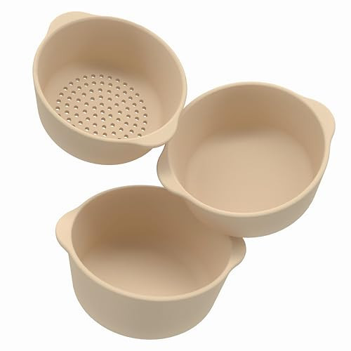 Inspire My Play - 3 x Nesting Bowls and Sieve - Perfect for Sensory PlayTray - Sensory Bin Accessories - Special Education Classroom Supplies - Montessori Education Toys - Natural | Amazon (US)