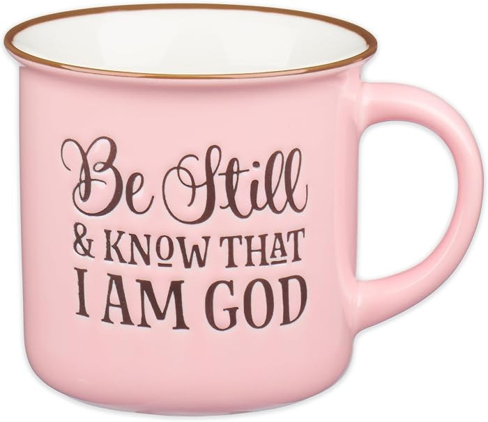Christian Art Gifts Pink Camp Style Ceramic Coffee Mug \u2013 13 oz. Microwave and Dishwasher Saf... | Amazon (US)