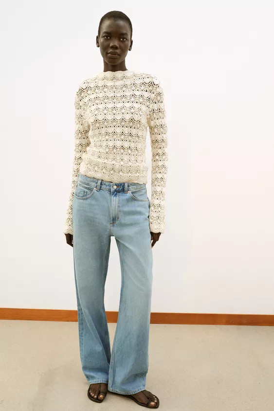 TEXTURED KNIT JUMPER | Zara UK