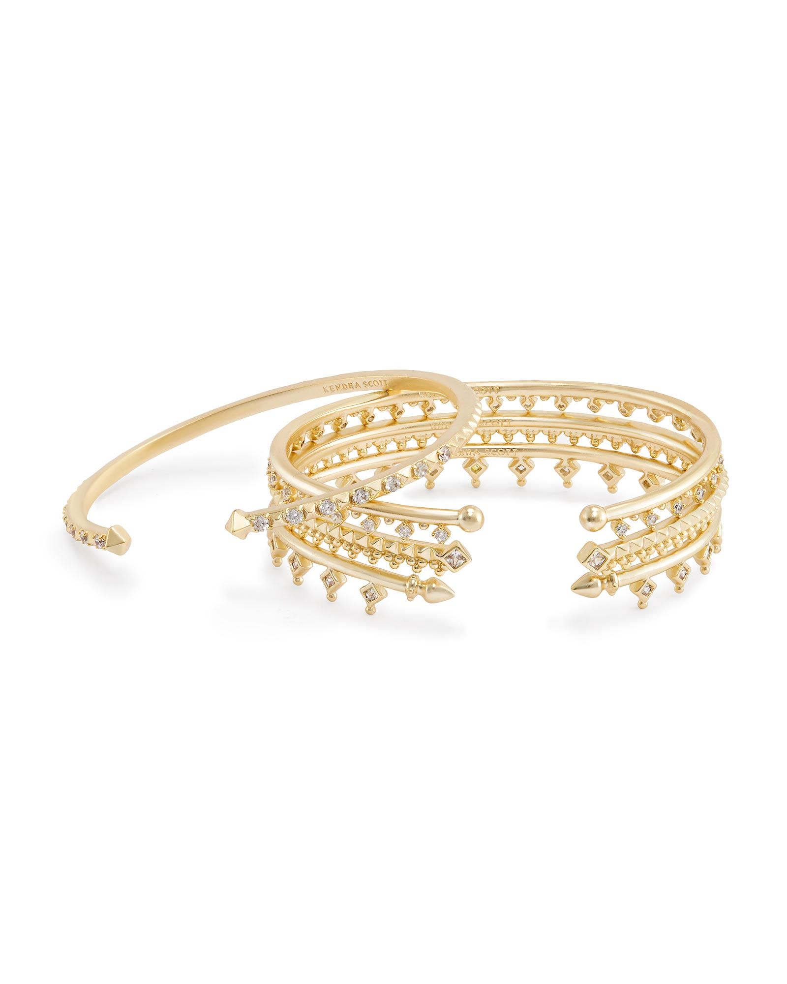 Delphine Pinch Bracelet Set in Gold | Kendra Scott