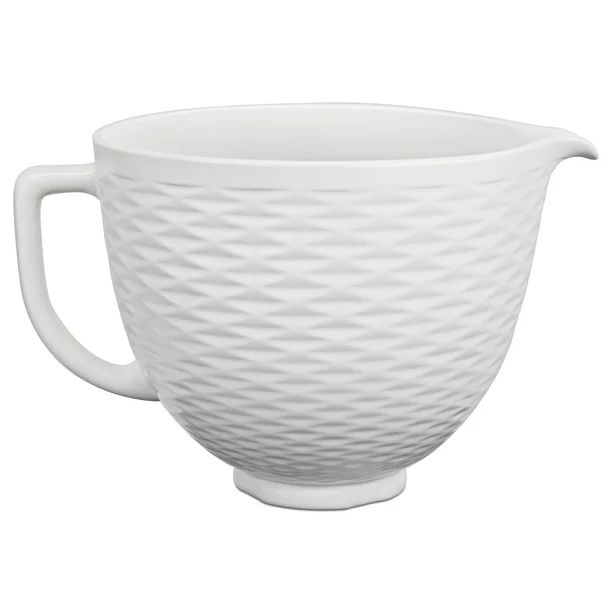 KitchenAid® 5 Quart 3D Textured White Chocolate Ceramic Bowl (KSM2CB5TLW) - Walmart.com | Walmart (US)