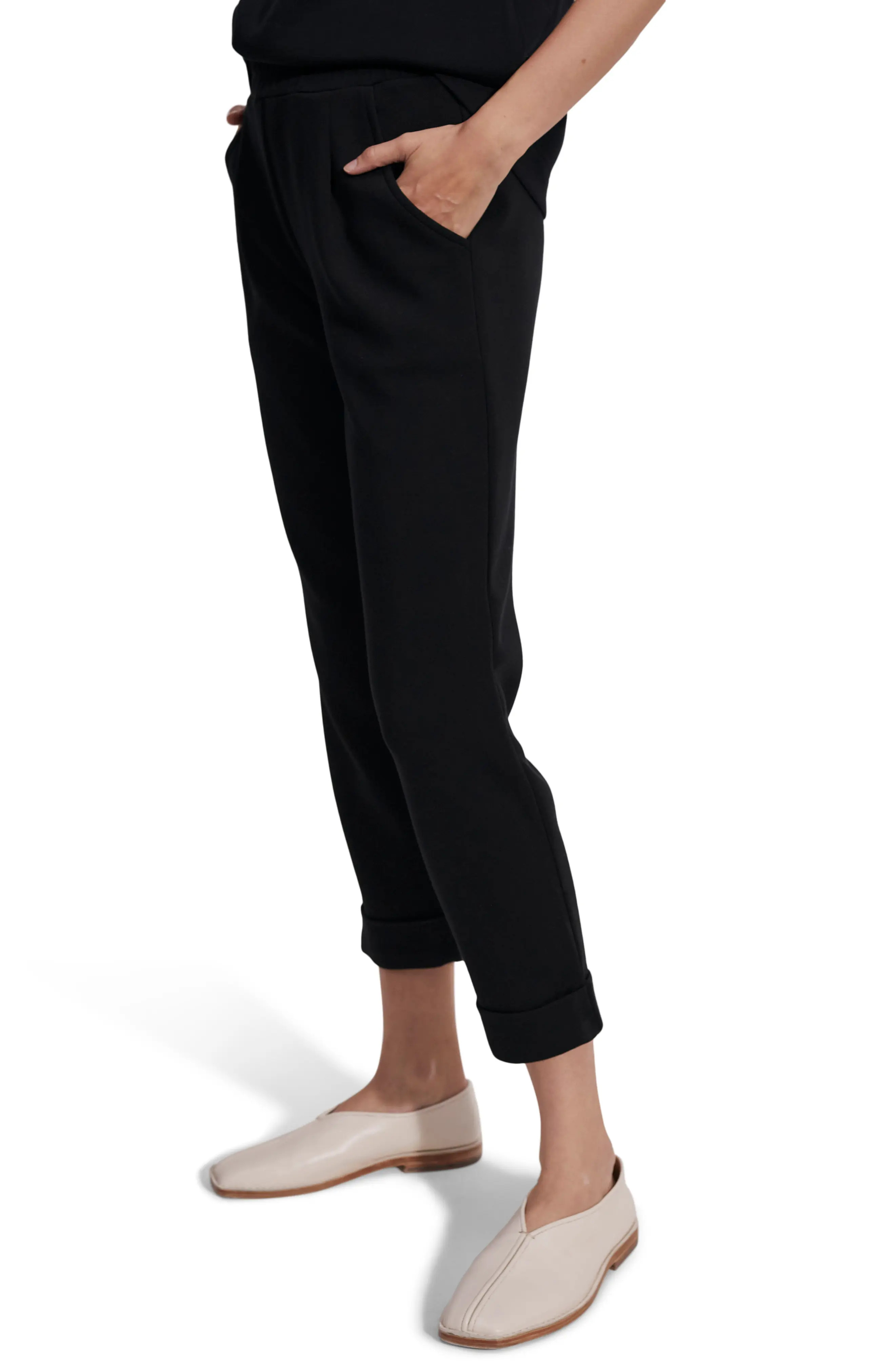 Varley Rolled Cuff Pants in Black at Nordstrom, Size Large | Nordstrom