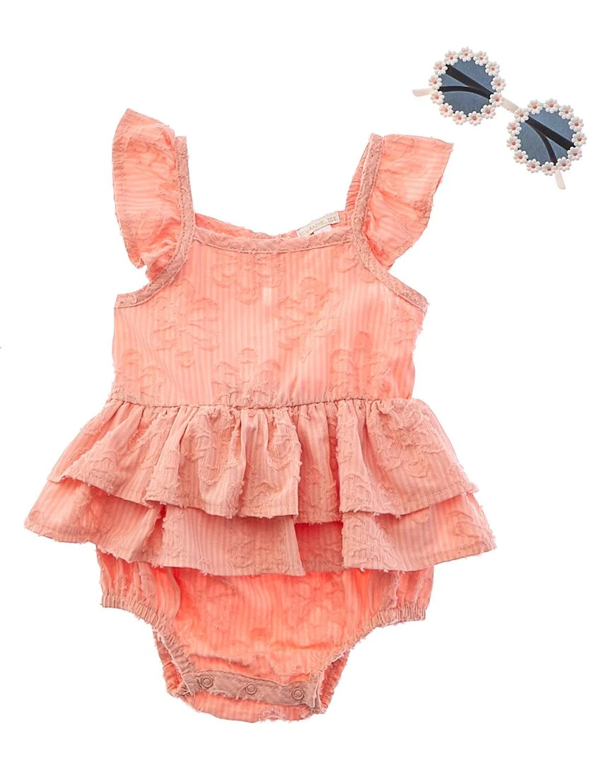 Rachel Zoe girls  2pc Popover Woven Dress with Sunglasses, 6/9M - Walmart.com | Walmart (US)