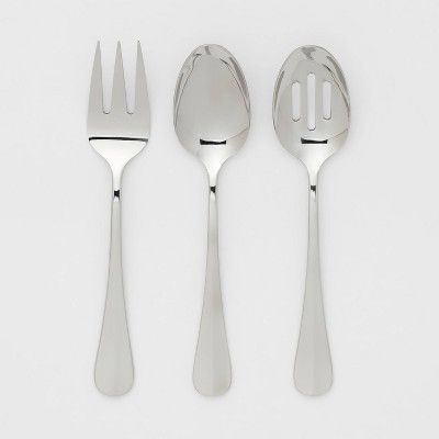 3pc Stainless Steel Sussex Serving Set Silver - Threshold™ | Target