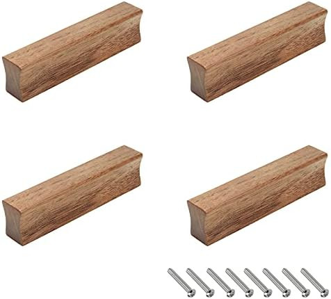 Tsnamay Drawer 3.94"/100mm Length Solid Pulls Walnut Kitchen Wardrobe Cabinet Hardware Pull Handl... | Amazon (US)