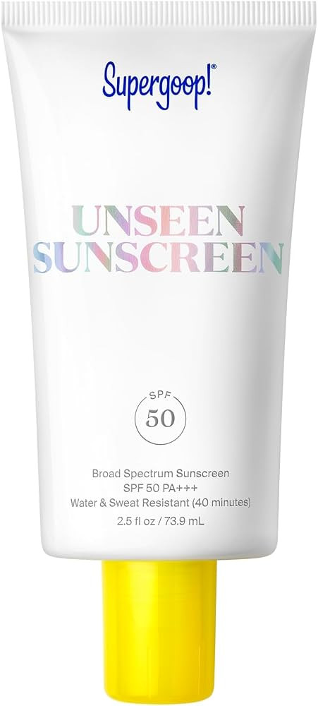Supergoop! Unseen Sunscreen - SPF 50 - Clear & Invisible Face Sunscreen + Broad Spectrum + Makeup... | Amazon (US)