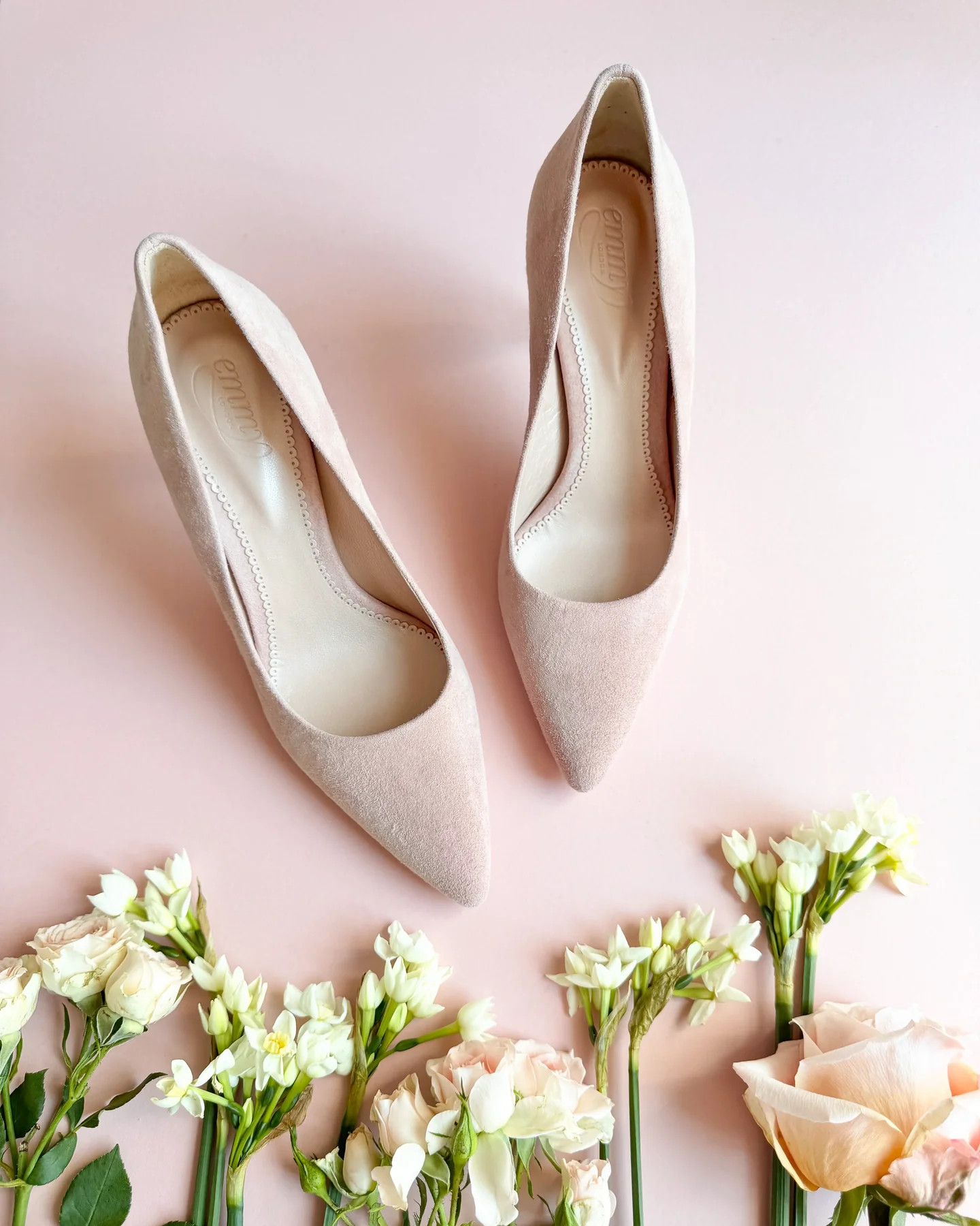 Claudia Mid Heel Misty Rose Suede | Shop now - Emmy London | Emmy London