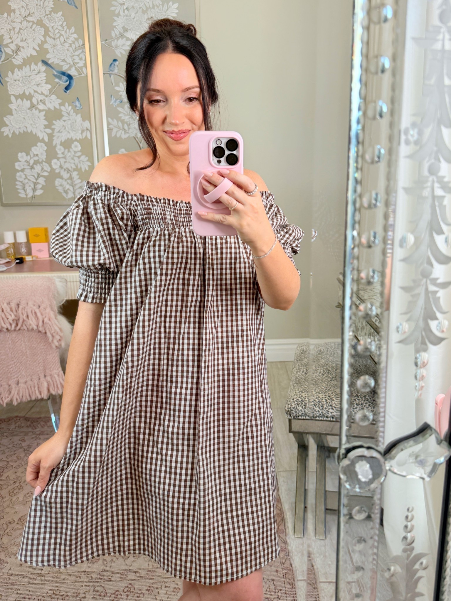This brown gingham dress would be so cute for fall family photos! 💗💕 it’s on major sale right now!!! 

#LTKPetite #LTKHalloween #LTKBump