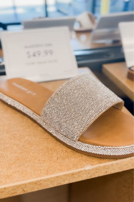 Rhinestone slide sandal