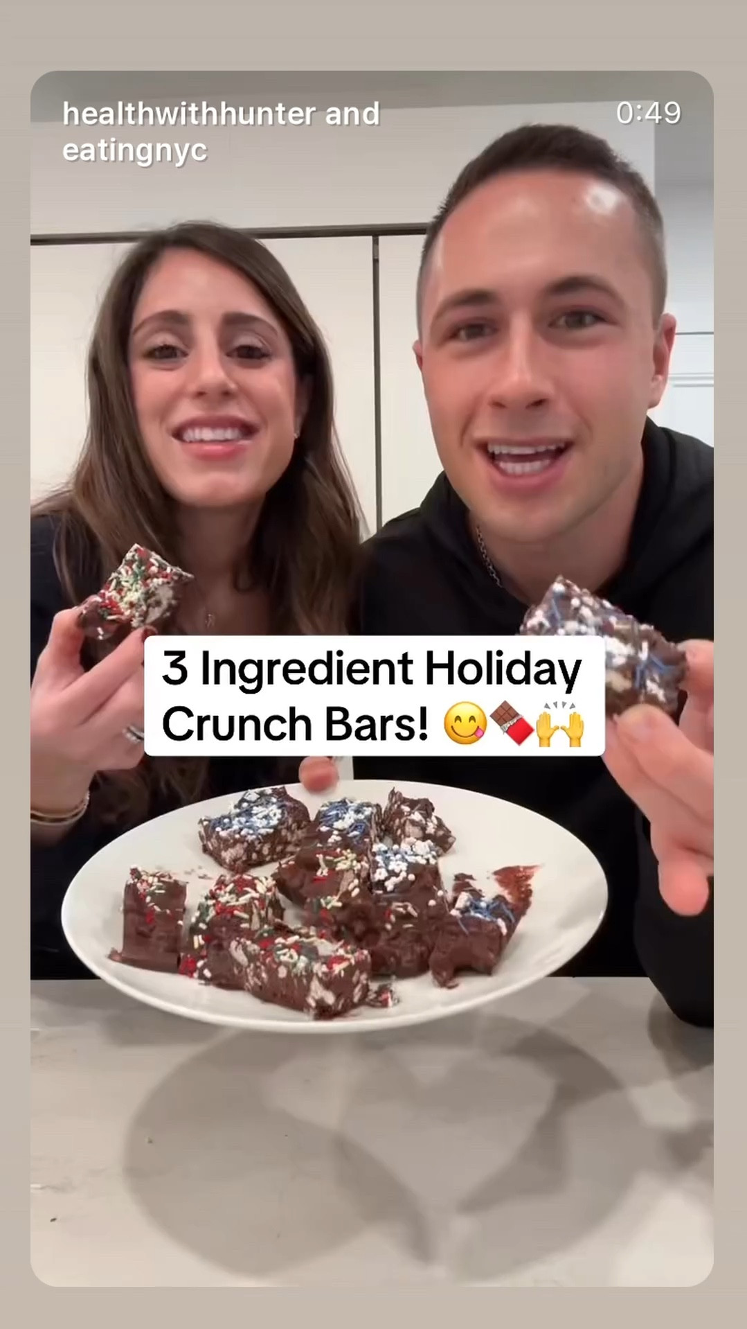 Three ingredient chocolate crunch bars!

- date sweetened chocolate chips
- organic unsweetened peanut butter
- rice cakes
- sprinkles for fun!

#LTKSeasonal #LTKHome #LTKHoliday
