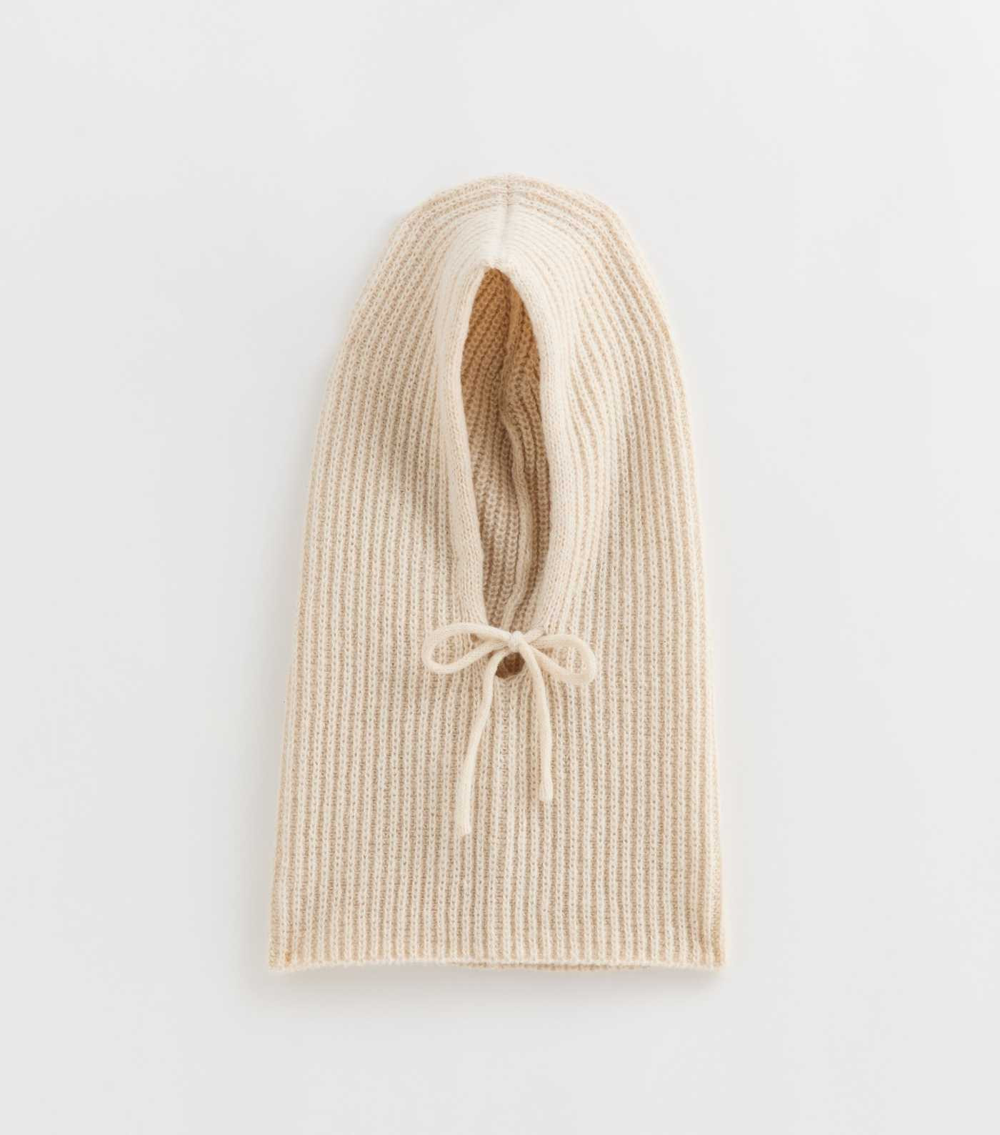 Cream Ribbed Knit Balaclava | New Look | New Look (UK)