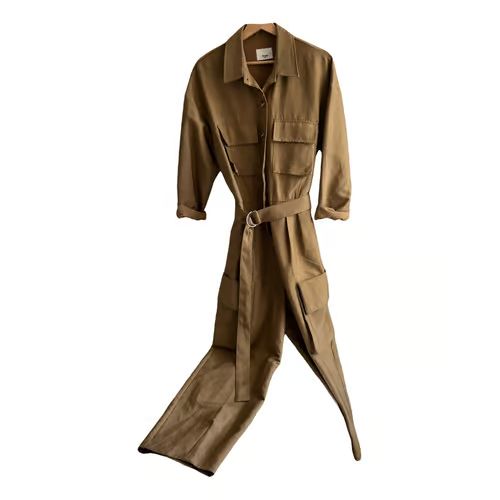 Jumpsuit The Frankie Shop Brown size XS International in Cotton - 36906384 | Vestiaire Collective (Global)