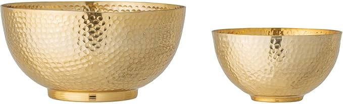 Bloomingville Gold Hammered Metal Bowls (Set of 2) | Amazon (US)