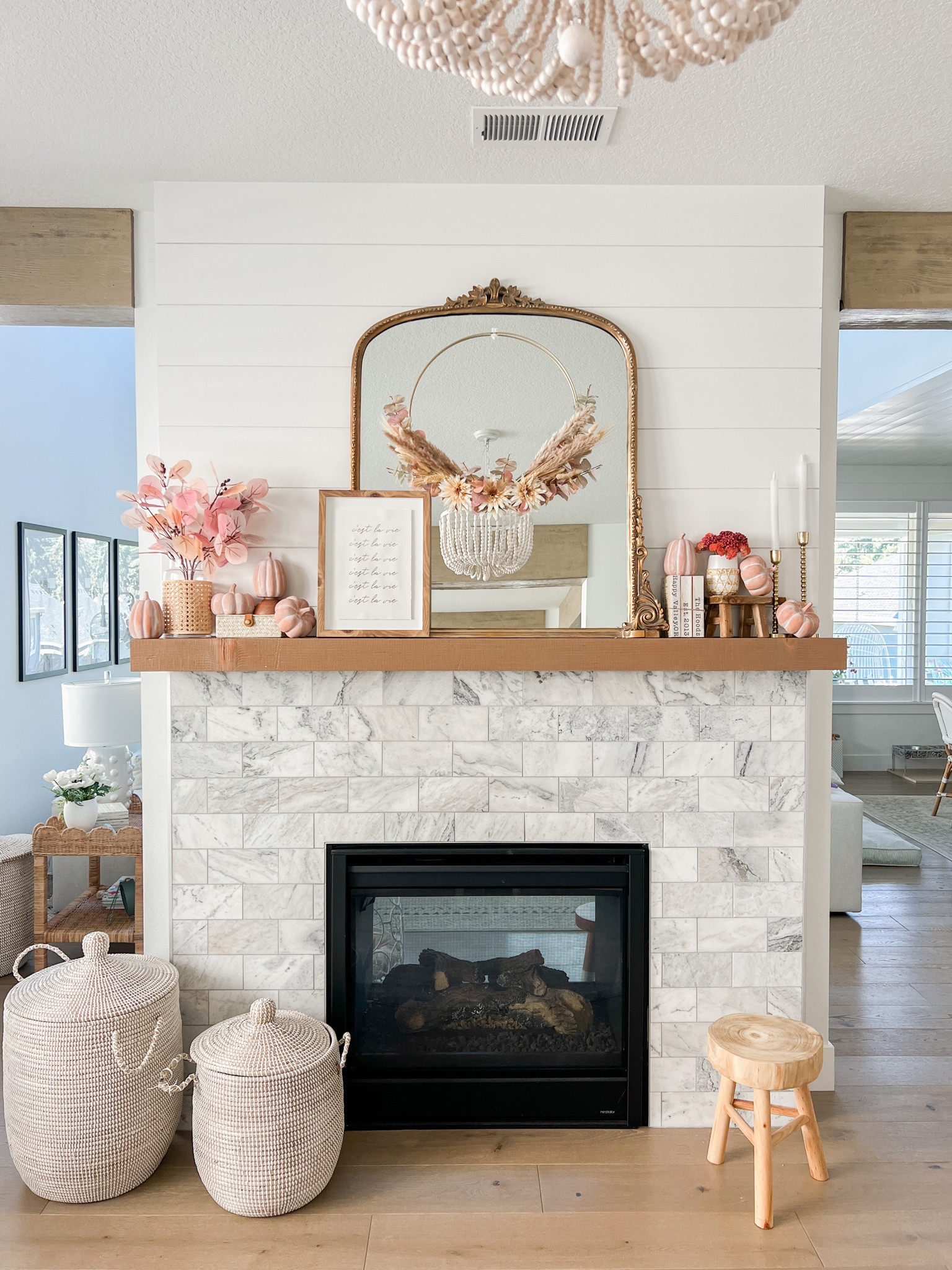 Fresh new fall mantel decor featuring these target dollar spot pumpkins! 

#LTKstyletip #LTKhome #LTKSeasonal