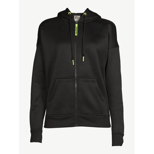 Love & Sports Women's Graphic Zip-Front Fleece Sweatshirt | Walmart (US)