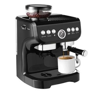 Stainless Steel Espresso Machine Commercial Coffee Maker Automatic Garland Steam Milk Frothing Ma... | Bed Bath & Beyond