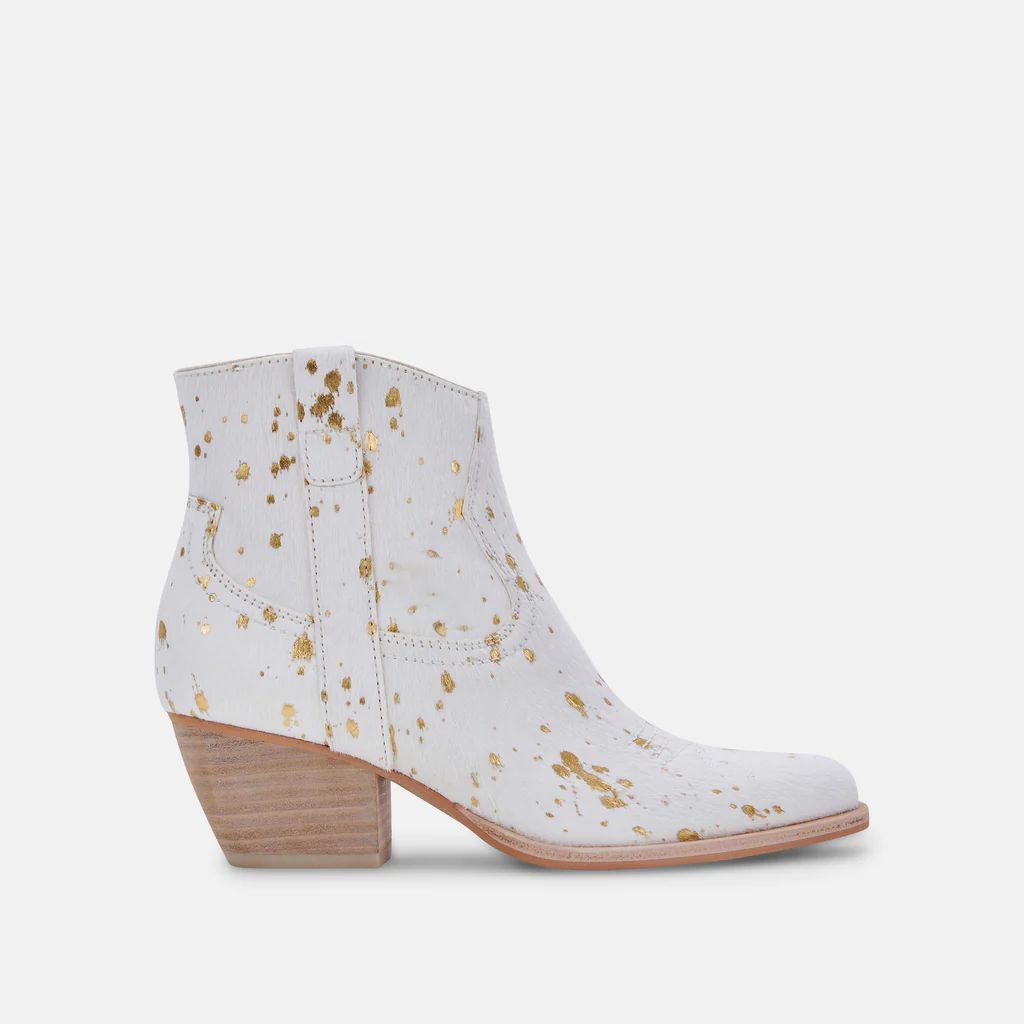 SILMA BOOTIES GOLD MULTI CALF HAIR | DolceVita.com