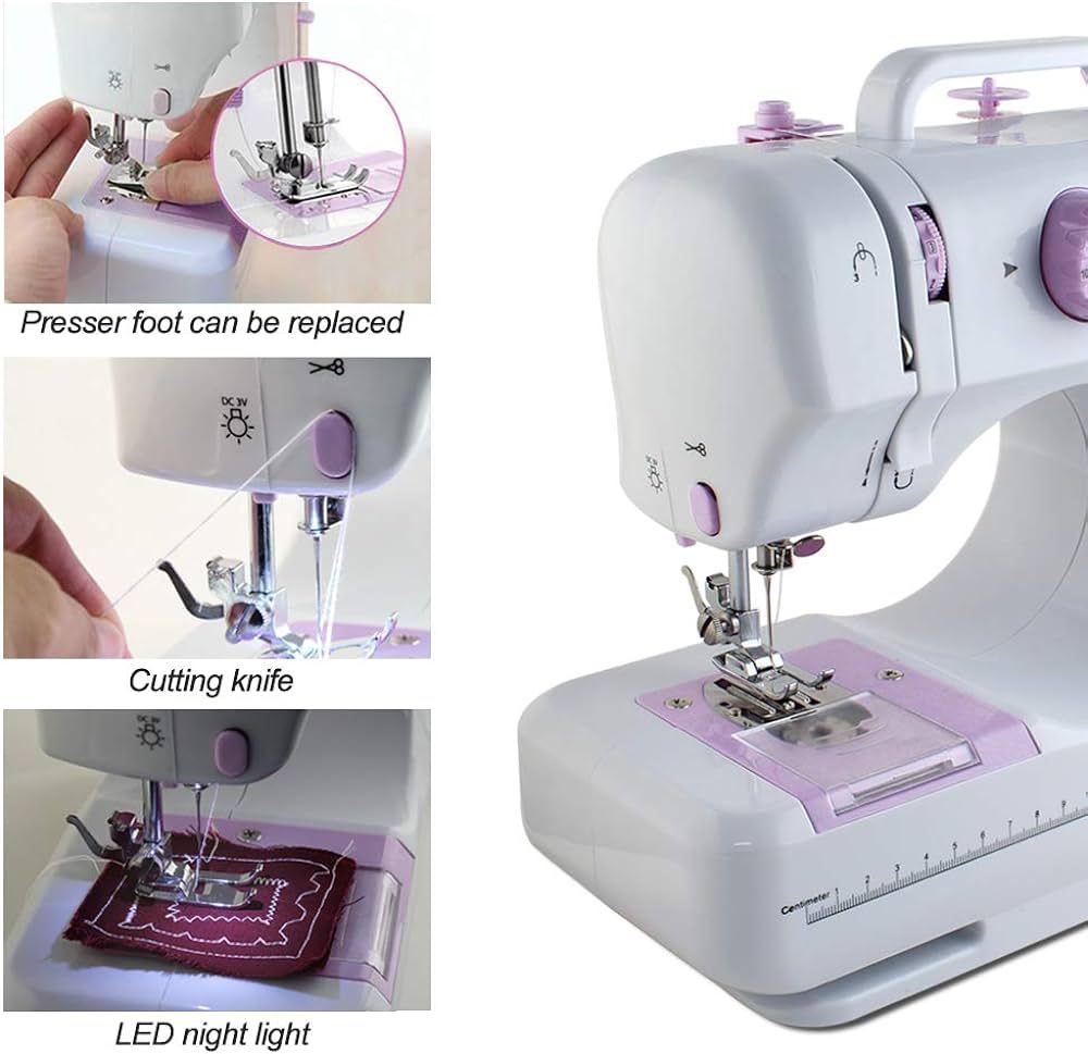 Mini Sewing Machine for Beginner, Portable Sewing Machine,12 Built-in Stitches Small Sewing Machi... | Amazon (US)