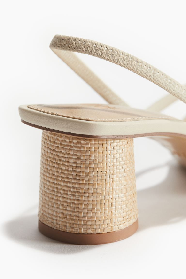 Strappy Heeled Sandals - Light beige - Ladies | H&M US | H&M (US + CA)