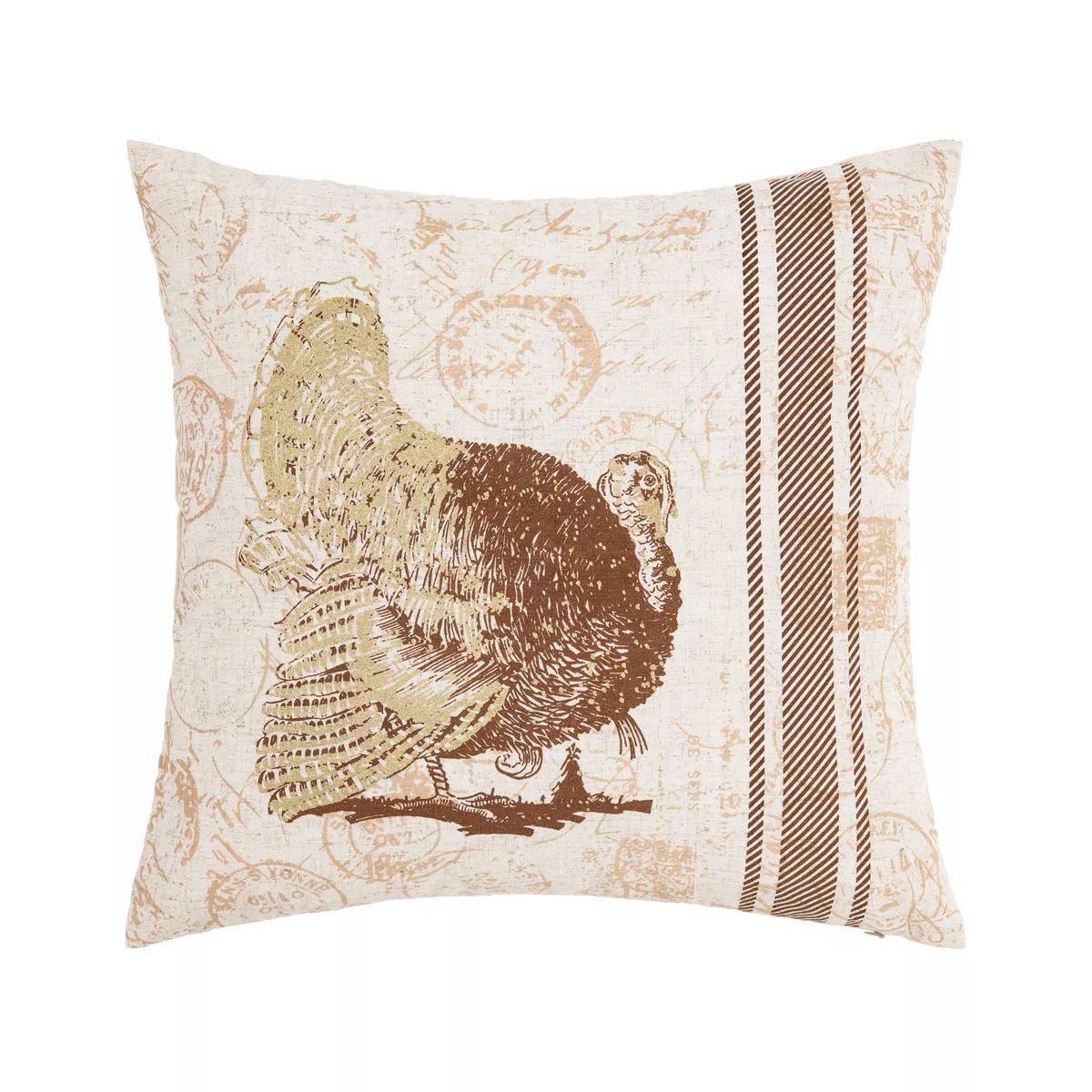 C&F Home 18" x 18" Thanksgiving Turkey Printed Throw Pillow | Target