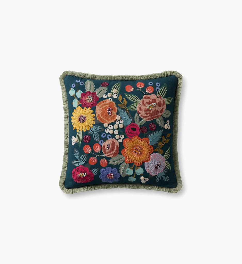 Vintage Garden Embroidered Pillow - Multi | Rifle Paper Co.