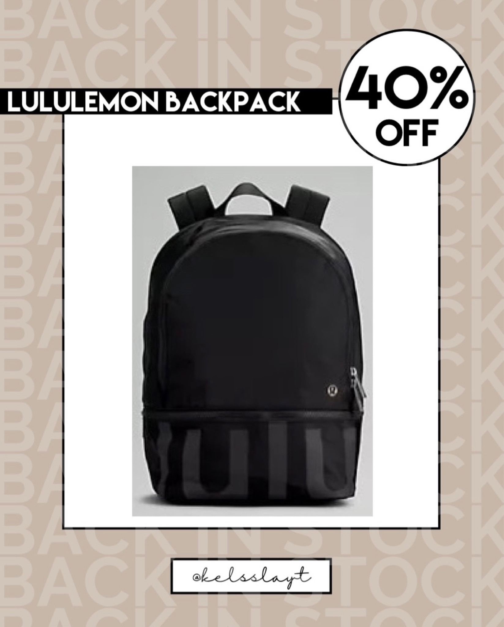 Lululemon backpack on sale 

#LTKitbag #LTKCyberweek #LTKsalealert