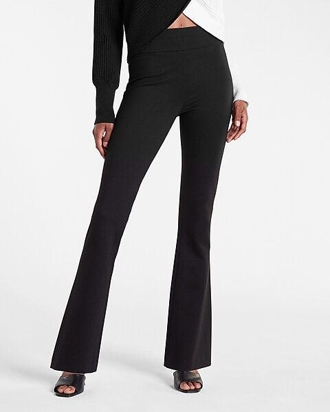 Columnist High Waisted Knit Pull-On Flare Pant | Express