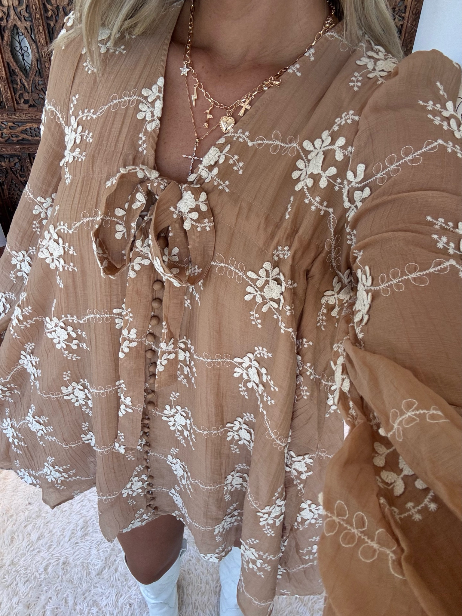 Gold Necklaces! Dress from Wandering Rhodes Boutique

#LTKSeasonal #LTKBeauty #LTKStyleTip